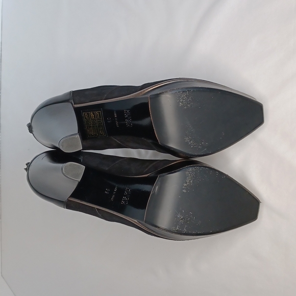 Hugo Boss Black Suede Platform Ankle Booties - Picture 5 of 9